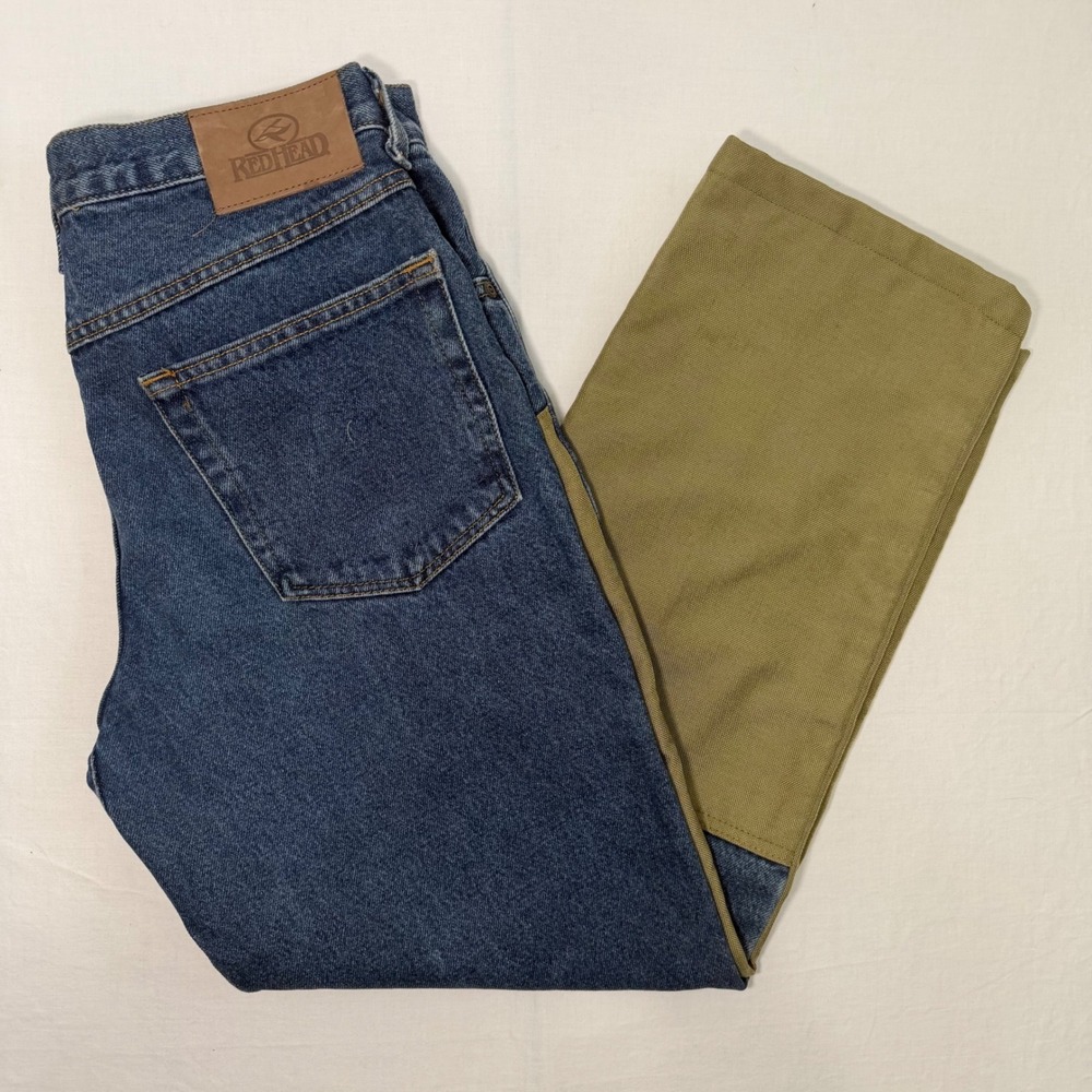 RedHead Mens 32x30 Blue Denim Canvas Brush Guard Hunting Field Work Jeans Pants